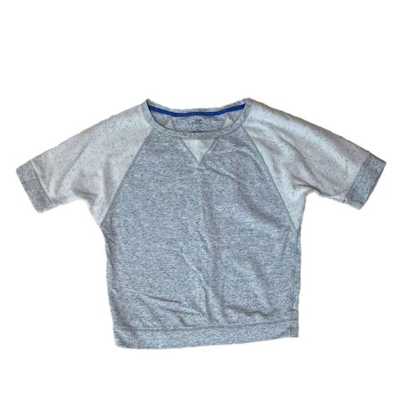 Calvin Klein short sleeved sweatshirt gray top med - Picture 1 of 9